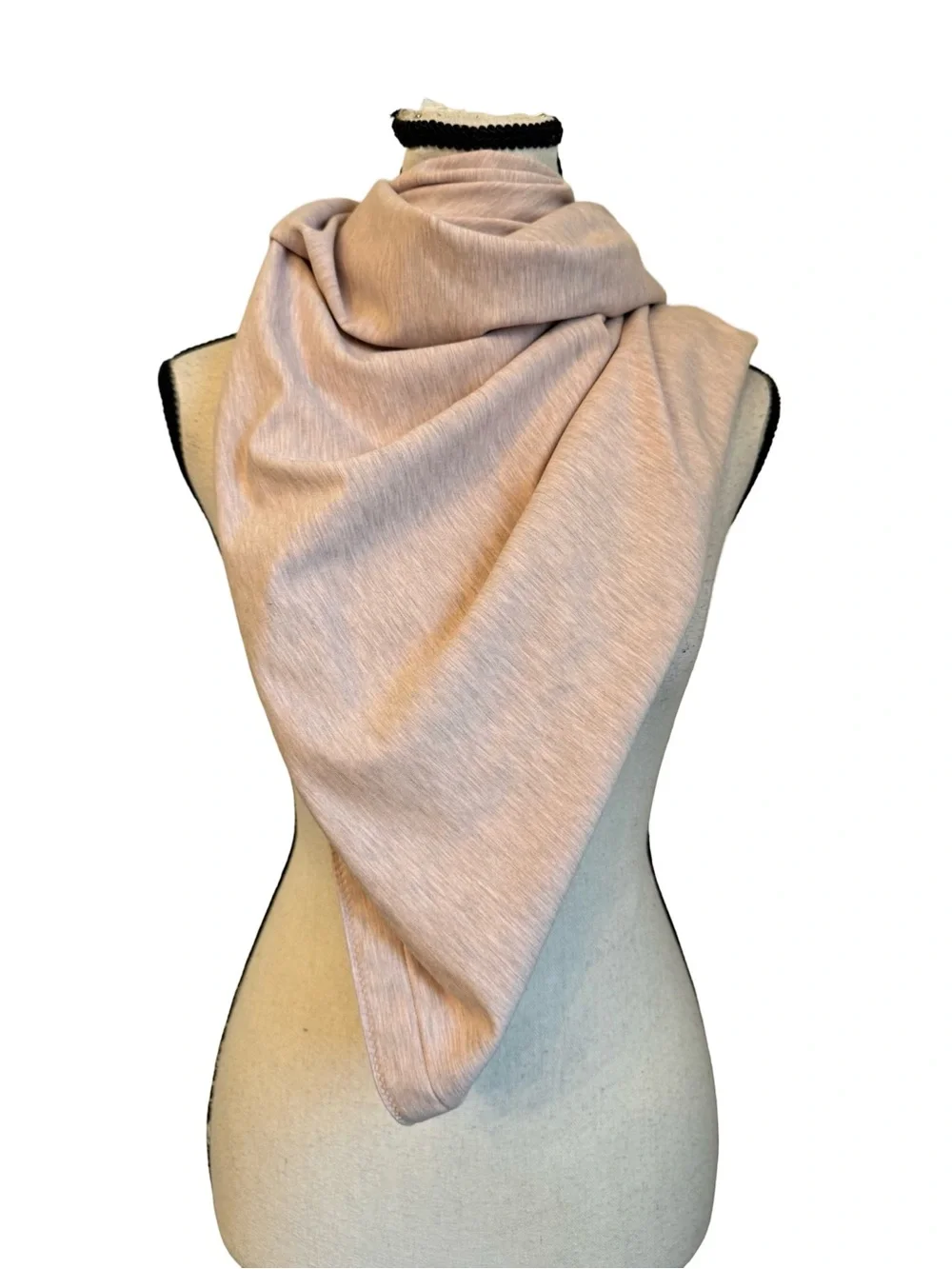 Lululemon Vinyasa Scarf Rulu Heathered Pink Gray Wrap Shawl Yoga Running